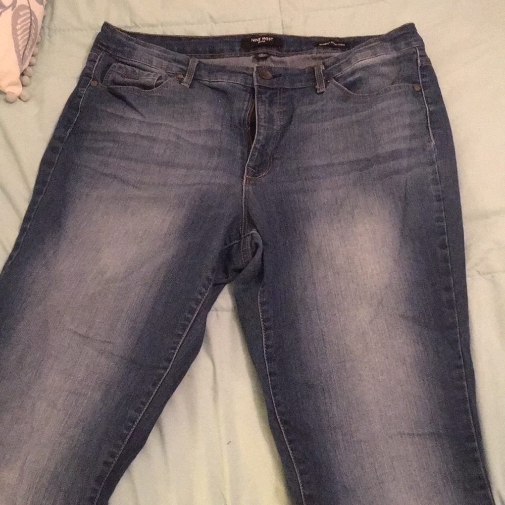 Nine West stretch skinny ankle jeans